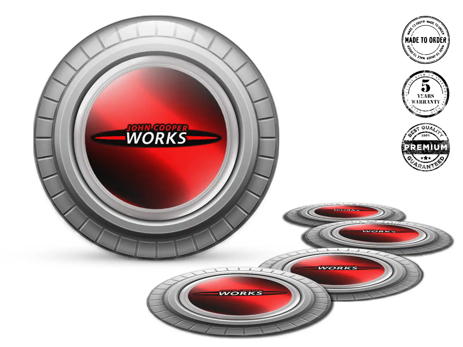 Mini Cooper Sticker Dome Logo Premium Silicone Design